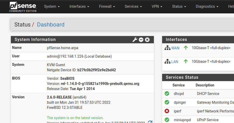 pfsense-dashboard